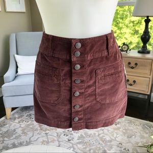 {Free People} NWT Button Up Skirt